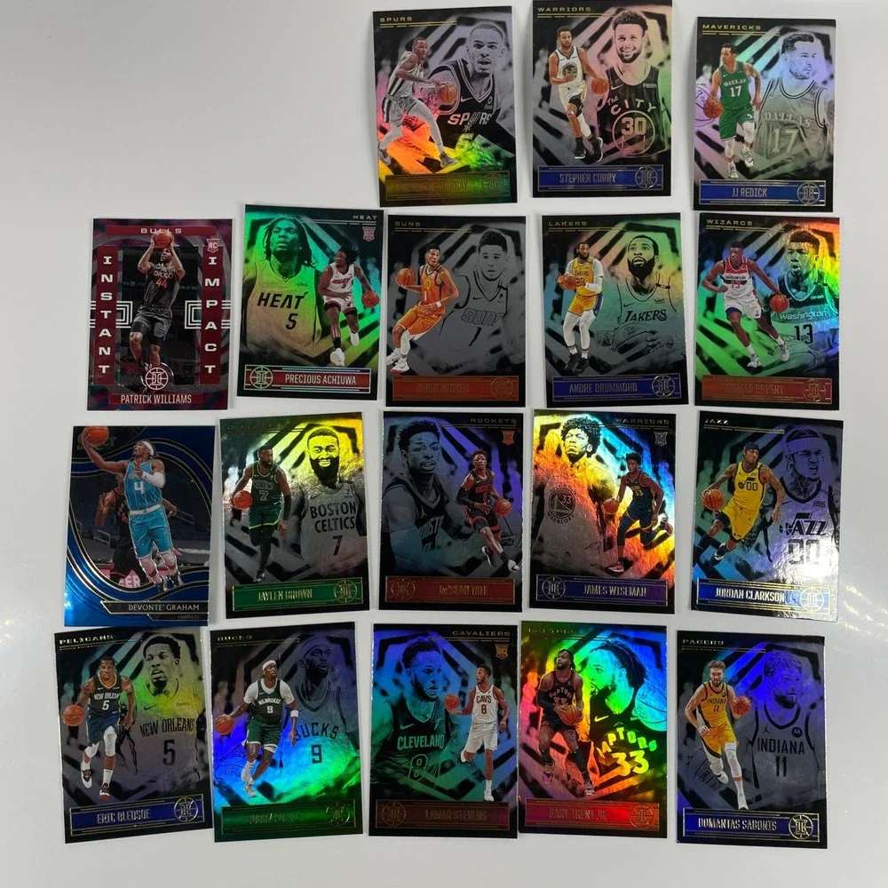 Panini Illusions Basketball Card Lot 2020-21 Curry Wiseman Brown 17ct